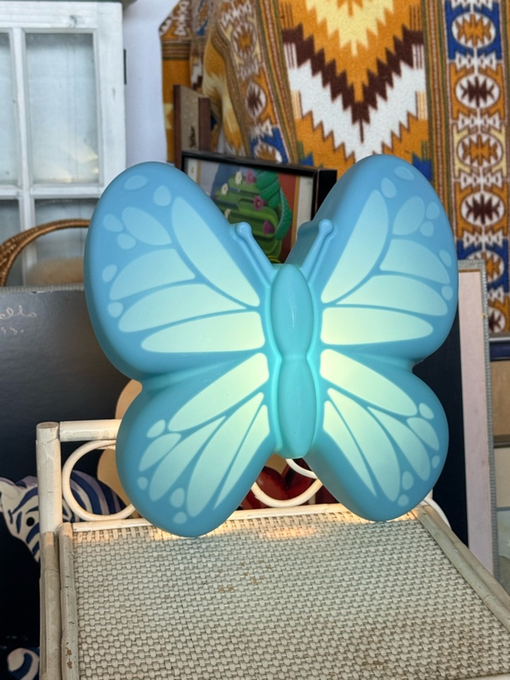 Vintage IKEA Upplyst Blue Butterfly LED Wall Light